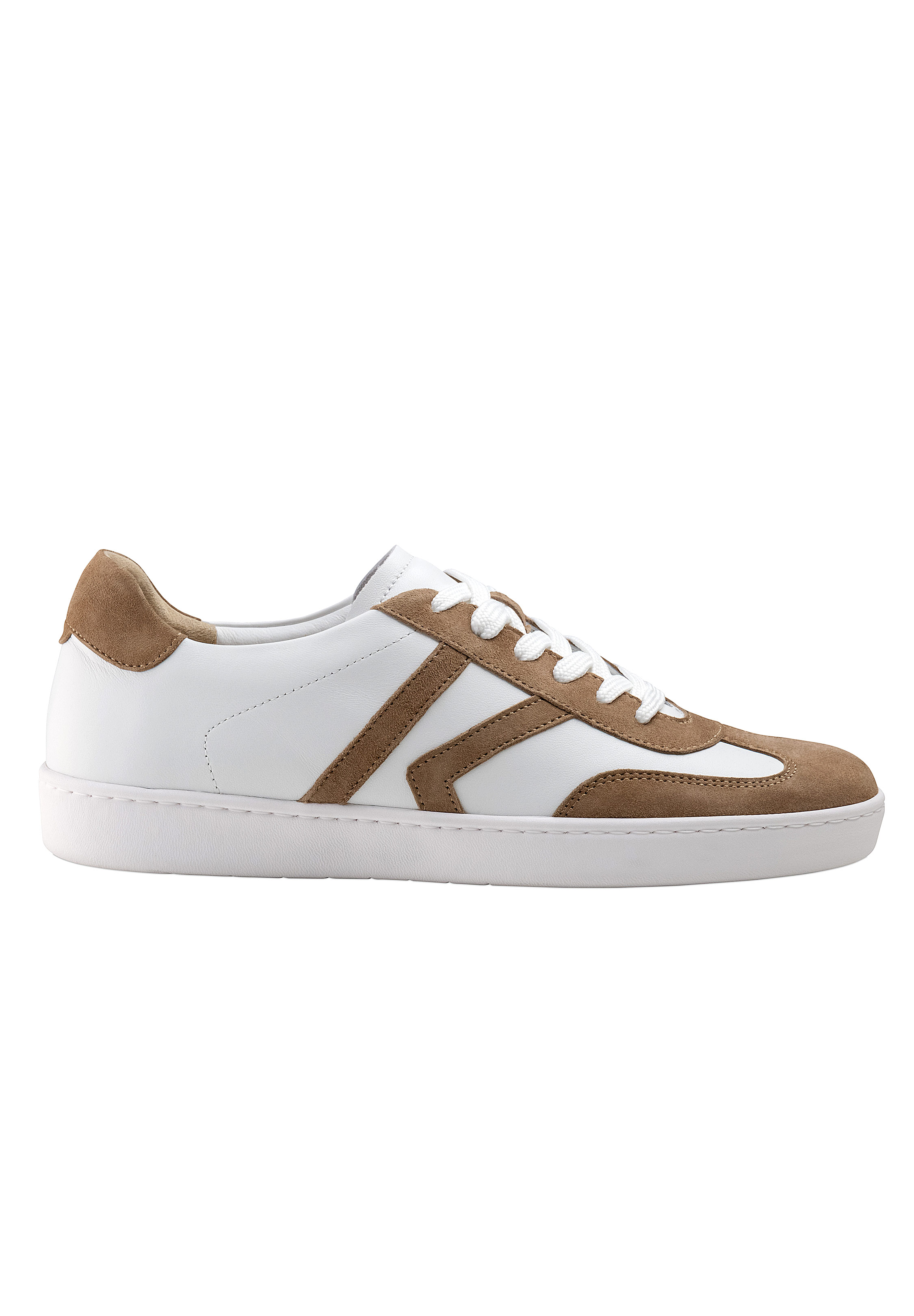 Werner Kern Lacey Ladies Dance Sneakers-White Nappa / Brown Suede