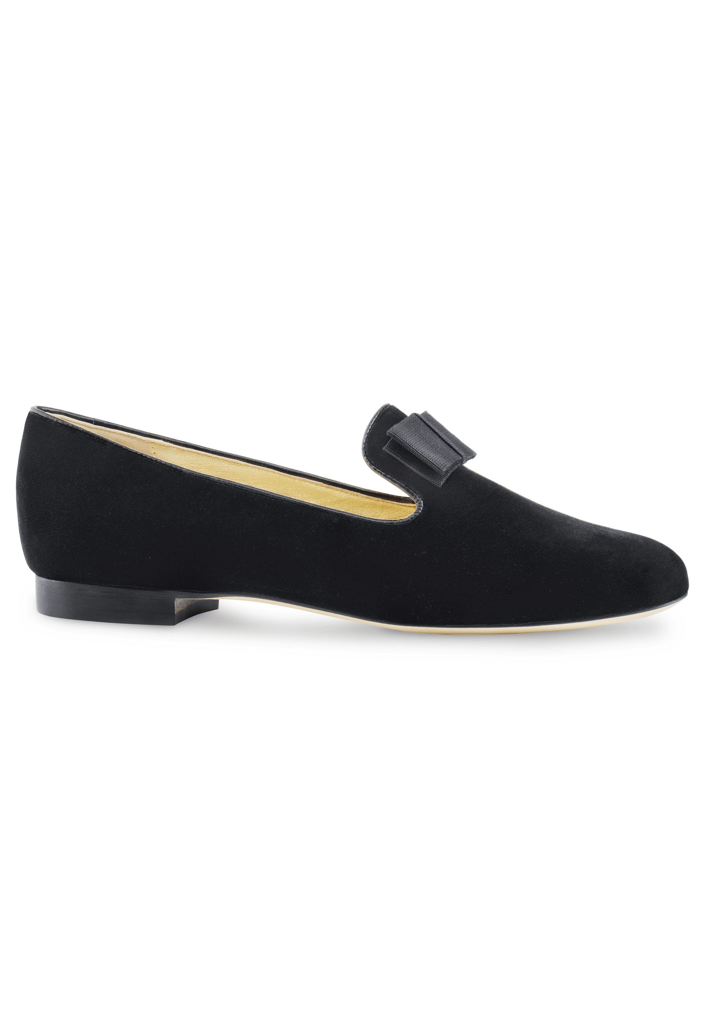 Werner Kern Lee Ballet Flat-Black Velvet/Grosgrain