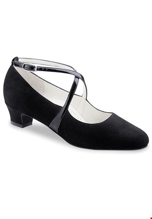 Werner Kern Marina Dance Shoes-Black Suede/Black Patent