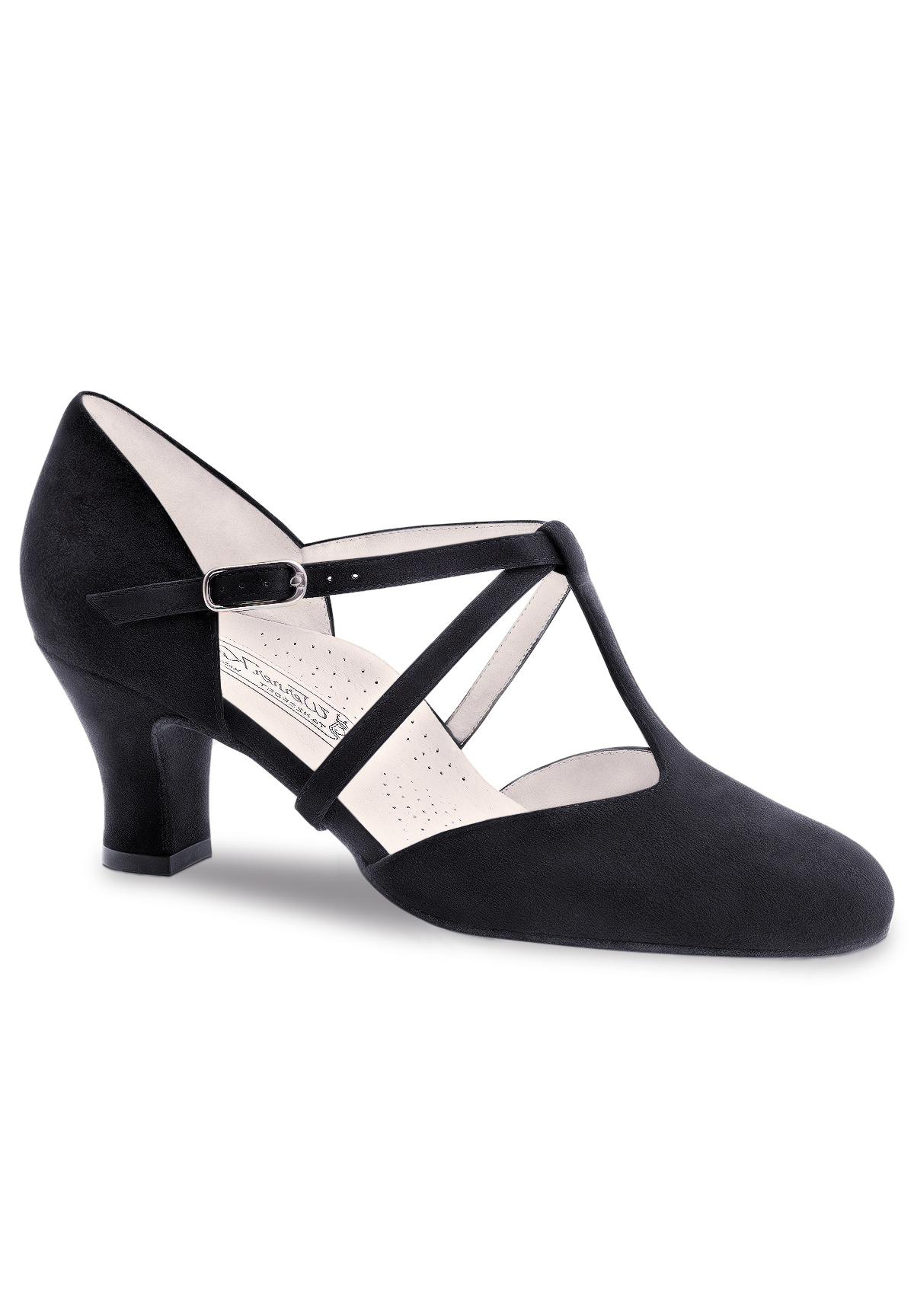 Werner Kern Merle Ladies Social Shoes-Black Suede