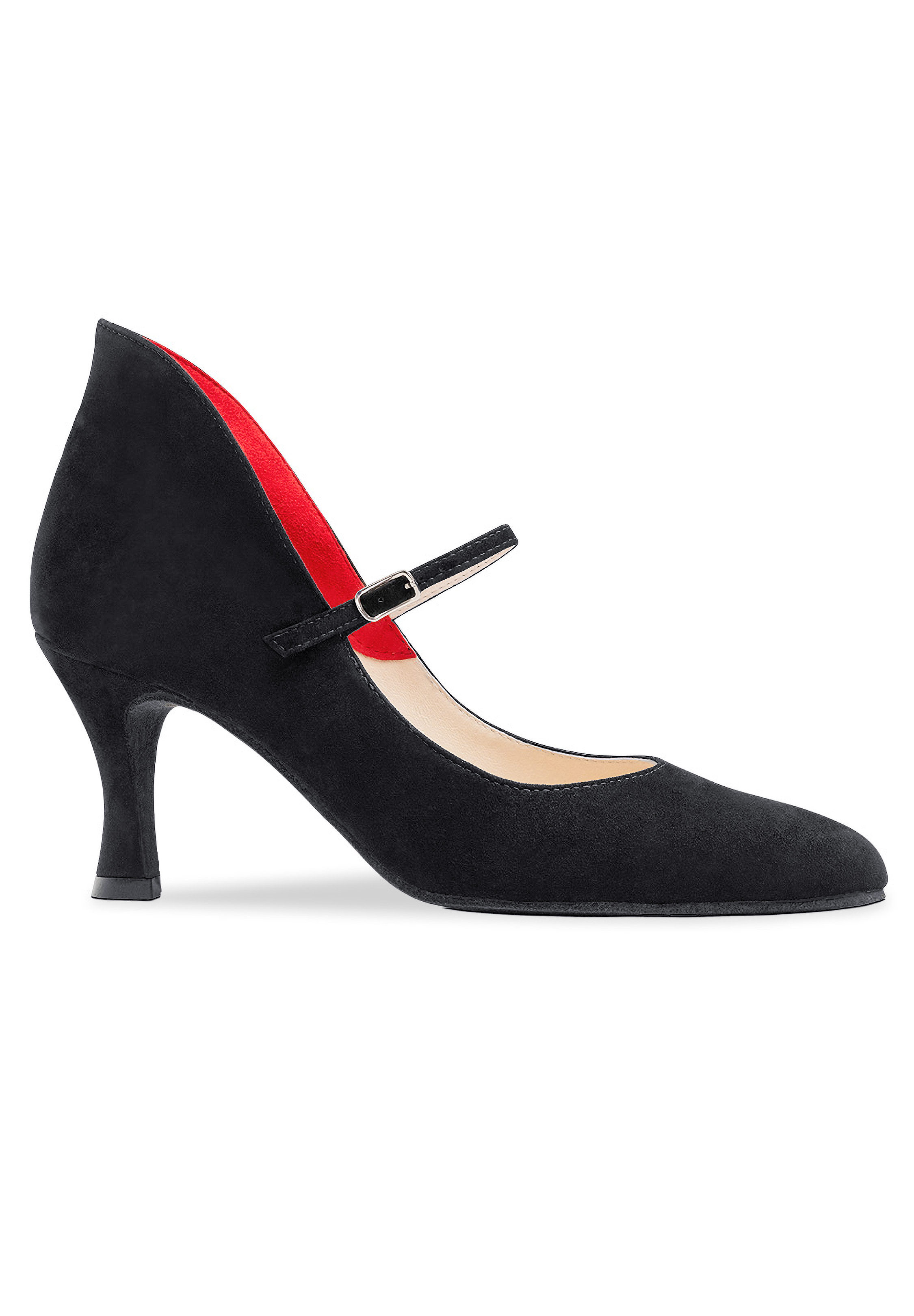 Werner Kern Morgana Ladies Ballroom Shoes-Black/Red Suede