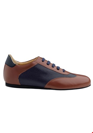 Werner Kern Positano Mens Dance Sneakers-Nappa Cognac/Blue