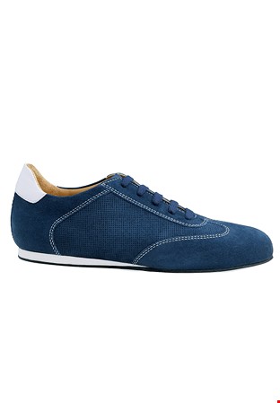 Werner Kern Positano Mens Dance Sneakers-Suede Denim/Nappa White