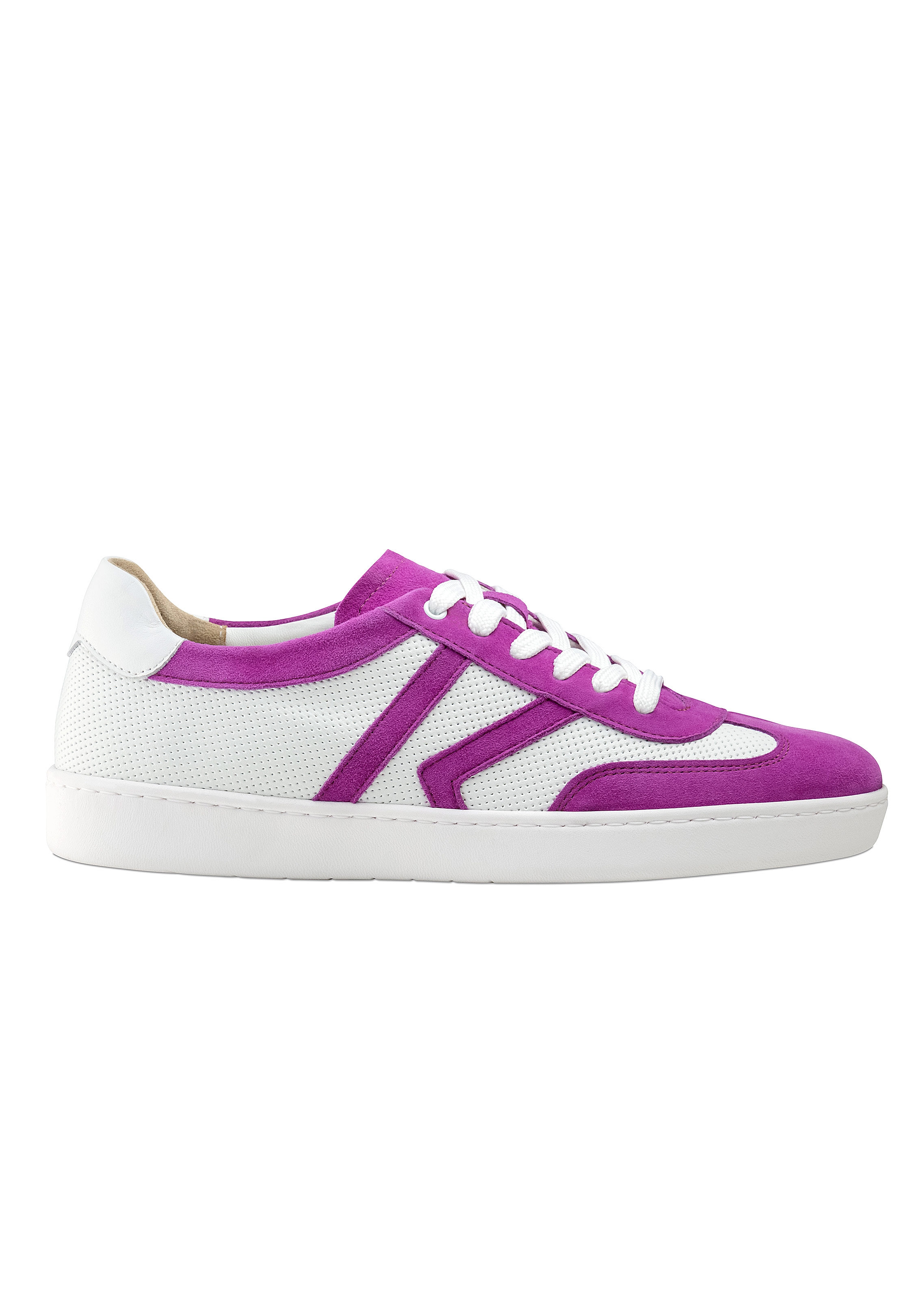 Werner Kern Spring Womens Dance Sneaker-Fuchsia Suede / White Nappa